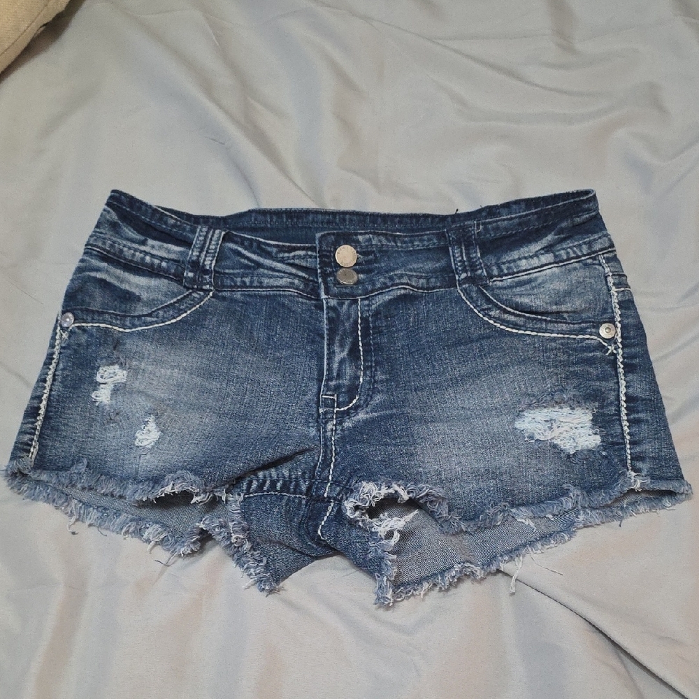 Distressed Denim Women Shorts